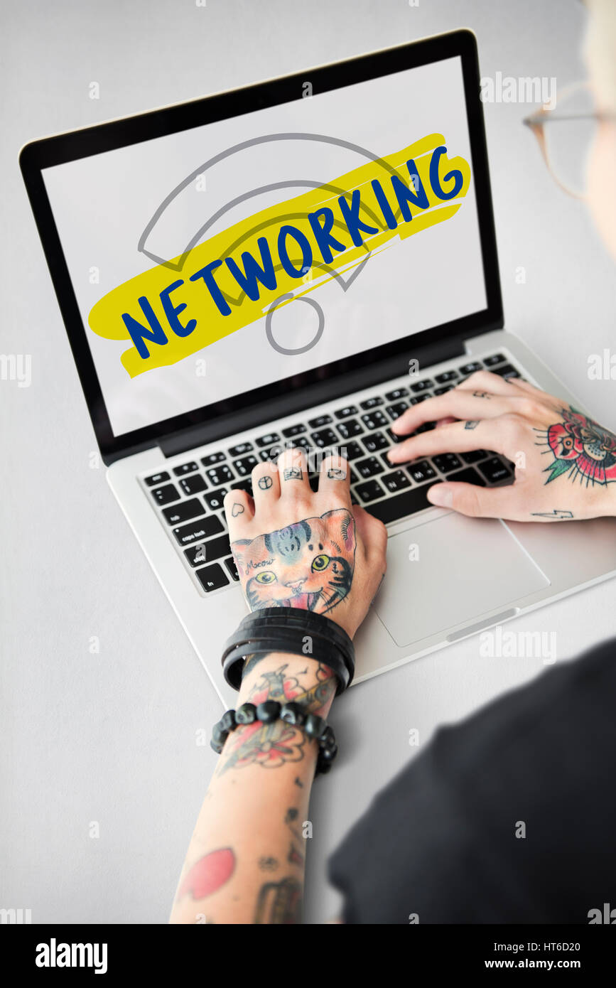 Network WiFi Logo SIgn Concept Stock Photo