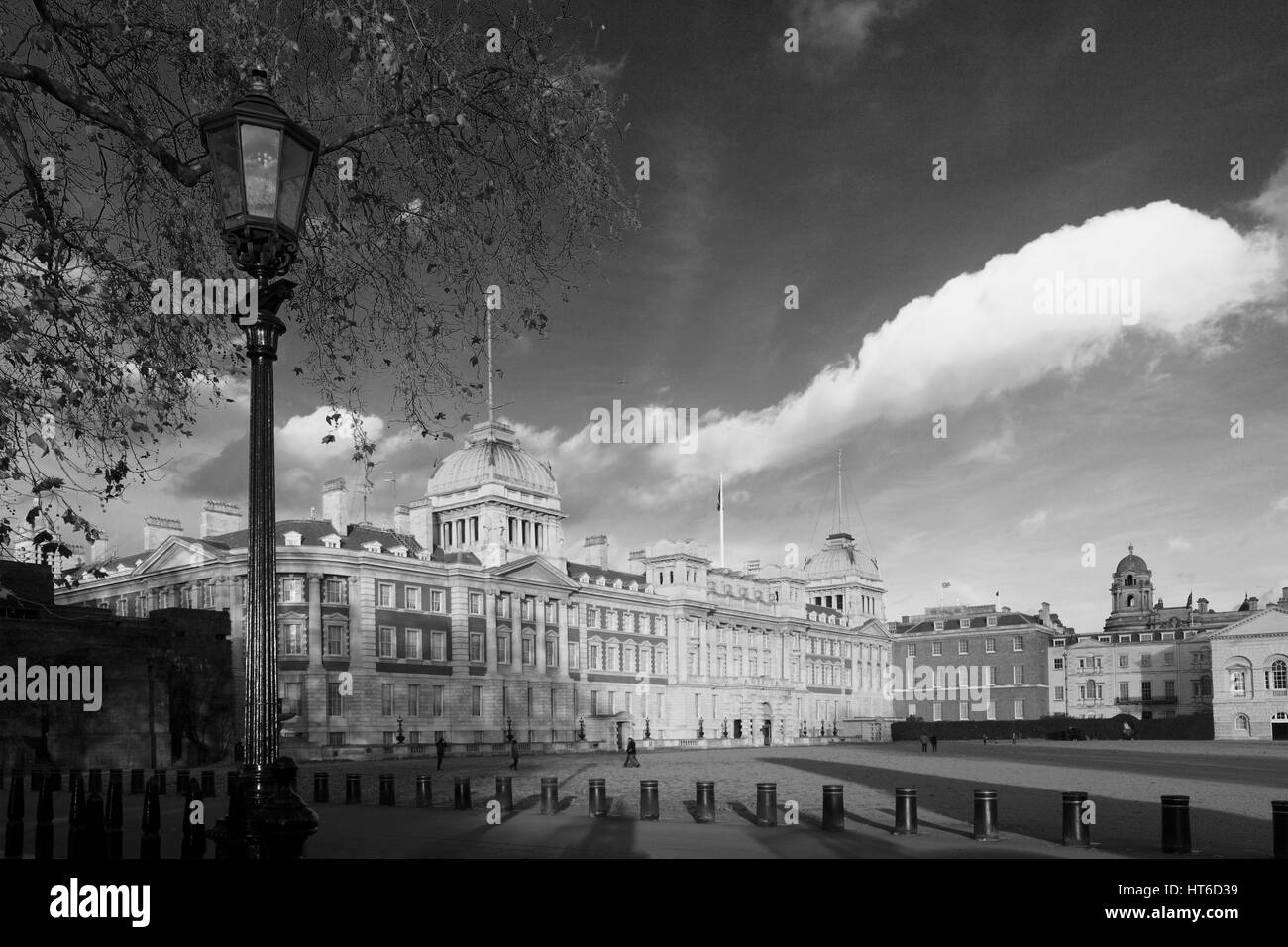 Summer, Horse Guards parade and the Old Admiralty Buildings; Whitehall ...
