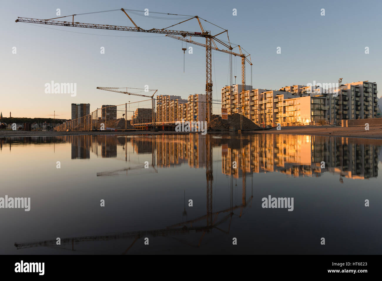 Aarhus Oe, Aaarhus East, an new city quarter at the habor front, Aarhus, North Jutland, Denmark, Scandinavia, Europe, Stock Photo