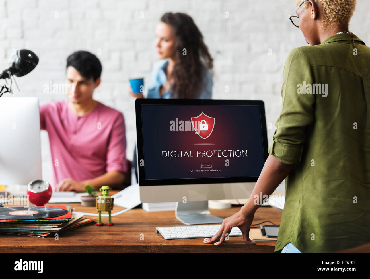 Digital Protection Insurance Privacy Shield Concept Stock Photo