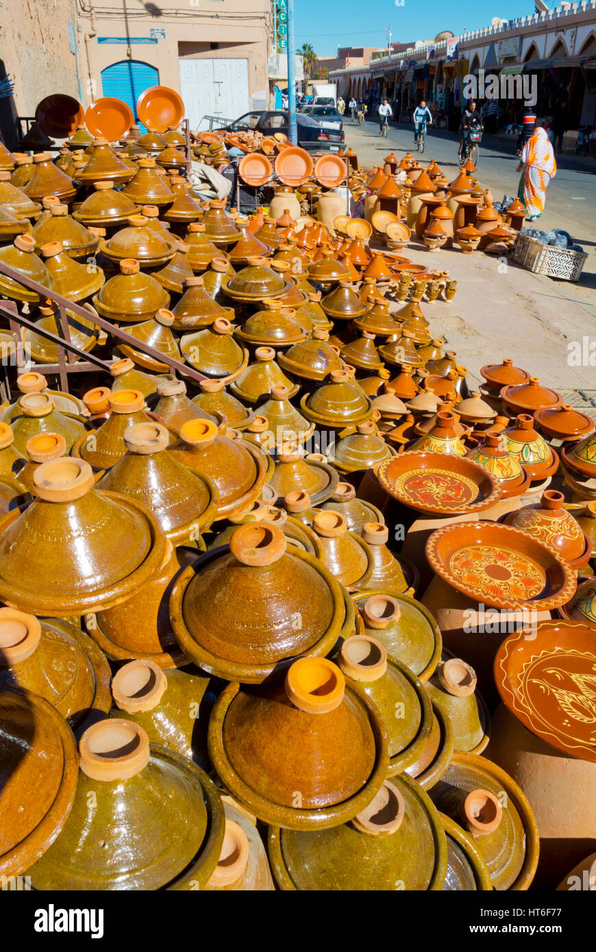 Earthenware tajine pots, Medina, Tiznit, Morocco Stock Photo Alamy
