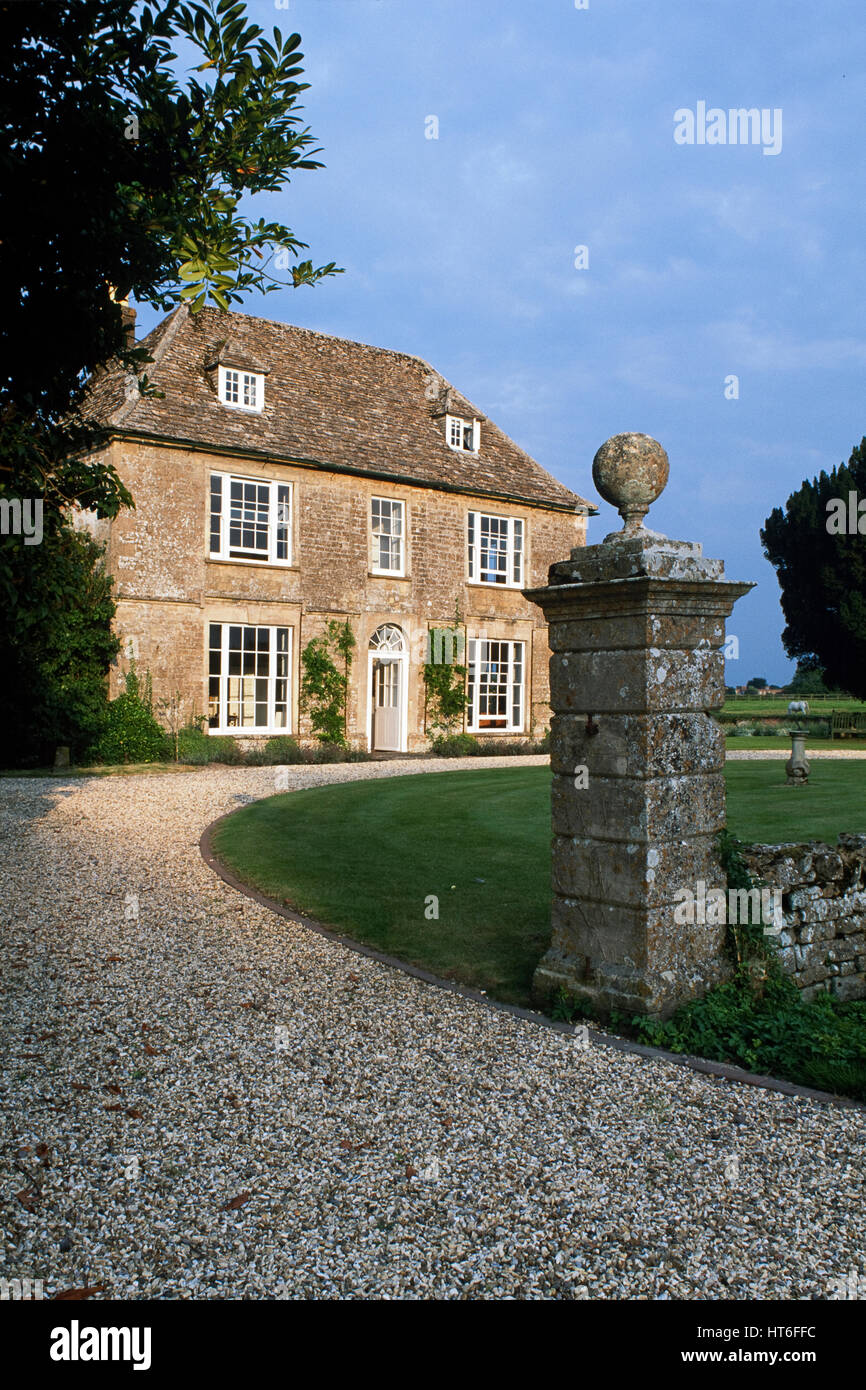Driveway of country house. Stock Photo