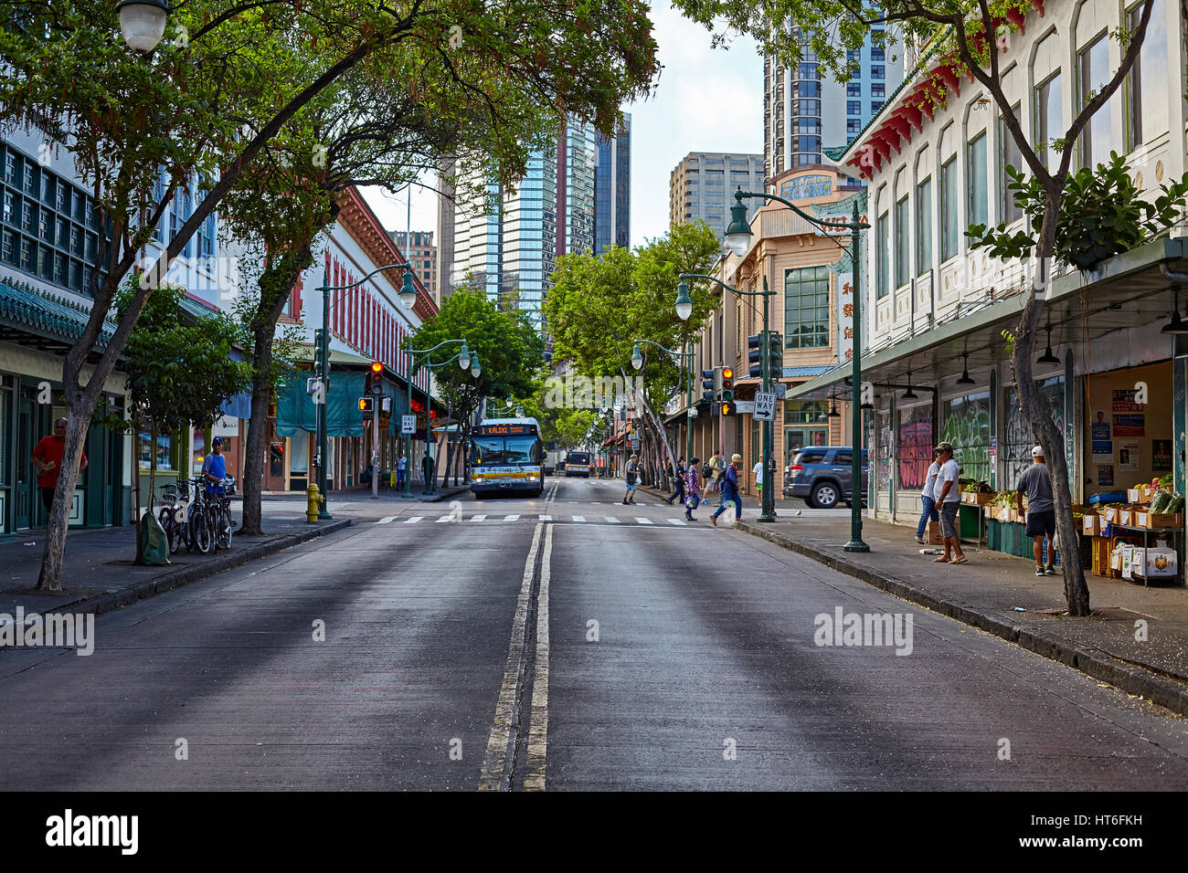 Chinatown honolulu hawaii oahu market hires stock photography and