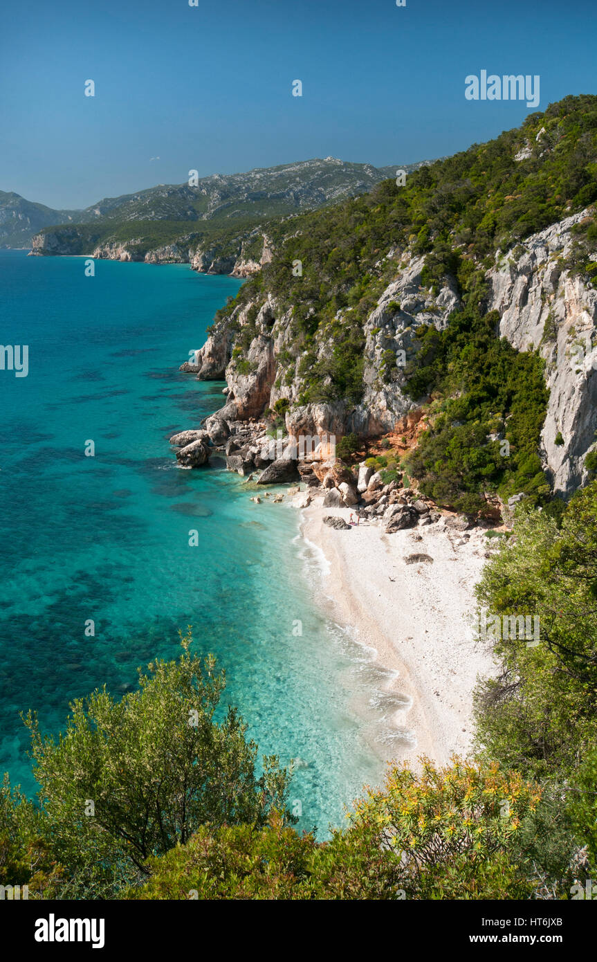 Cala Fuili sea and beach, Cala Gonone, Sardinia Stock Photo