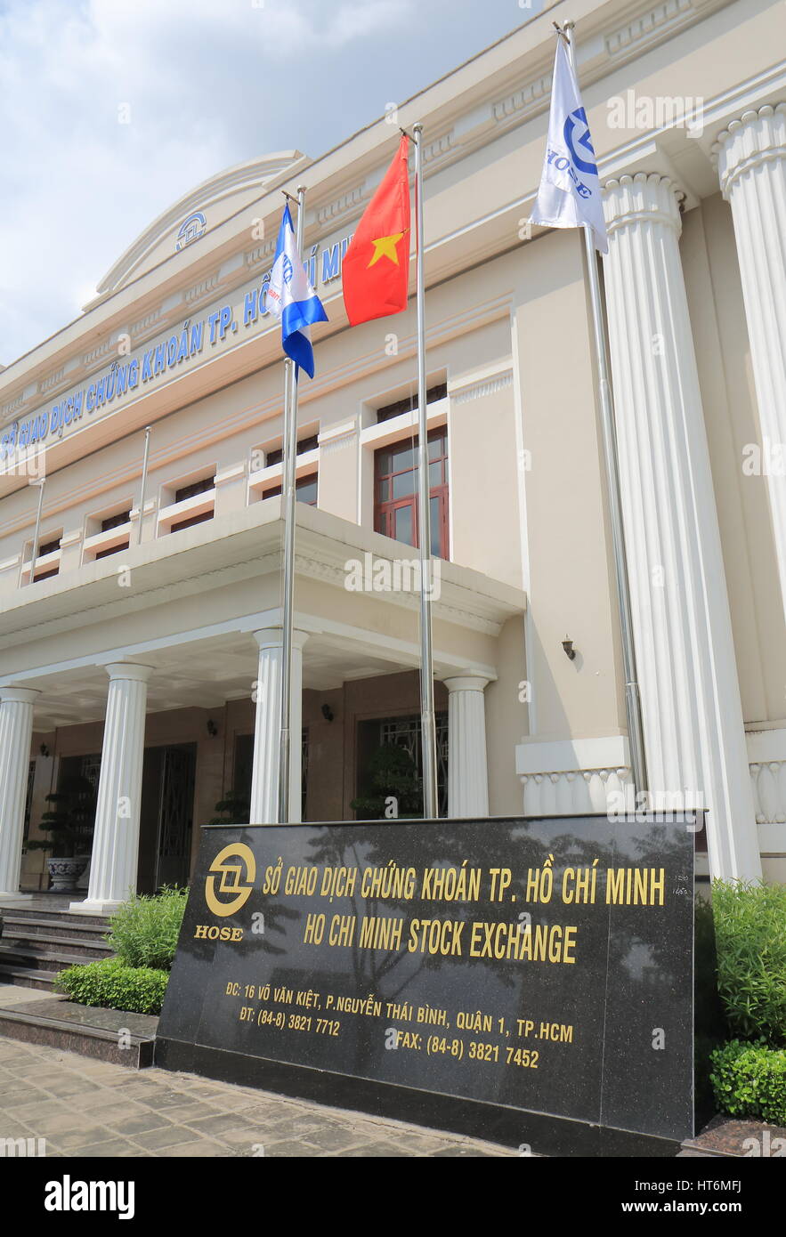 Ho Chi Minh Stock Exchange building in Ho Chi Minh City Vietnam. Stock Photo