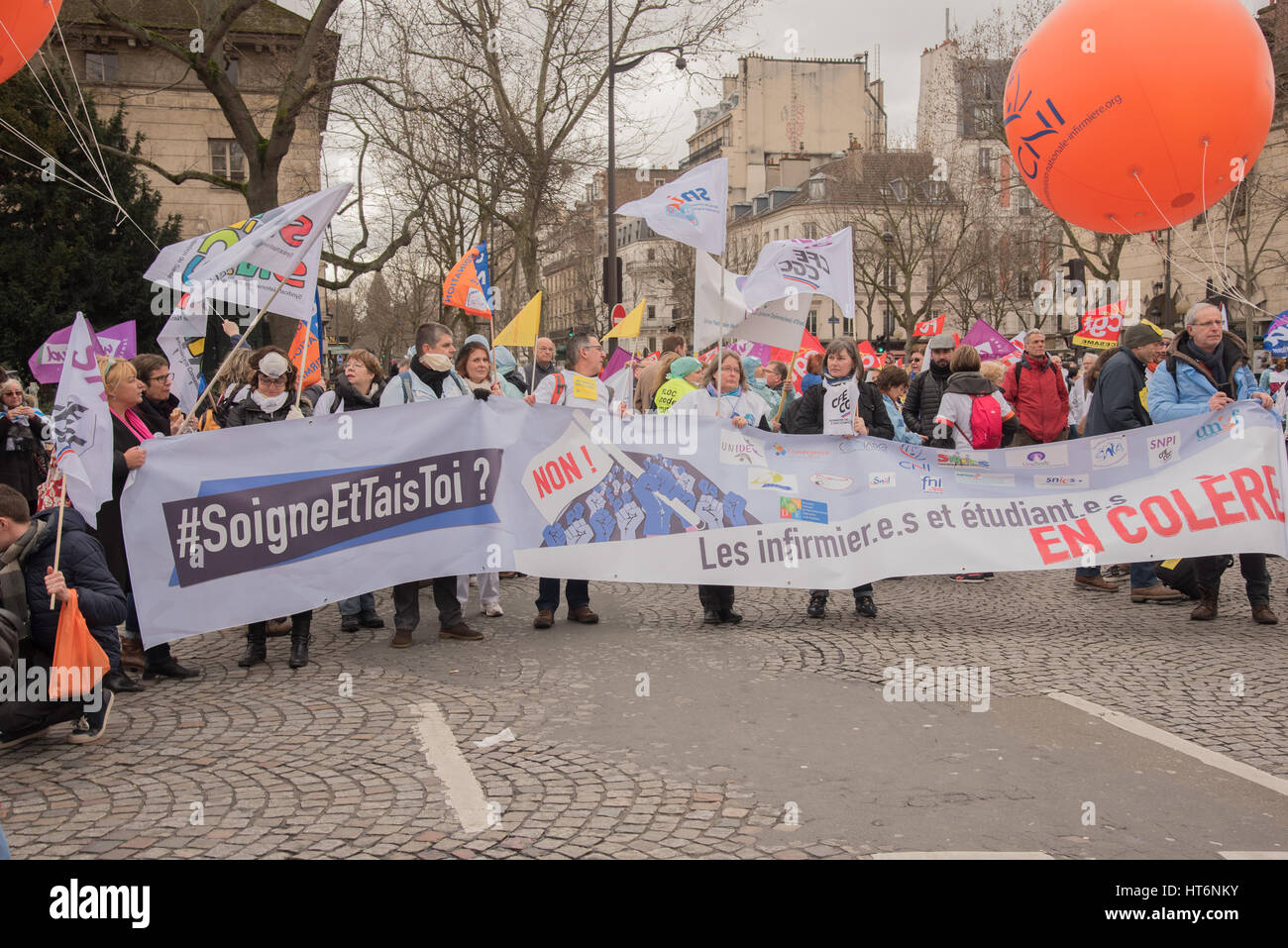 National event in Paris: Health, social and public services Stock Photo