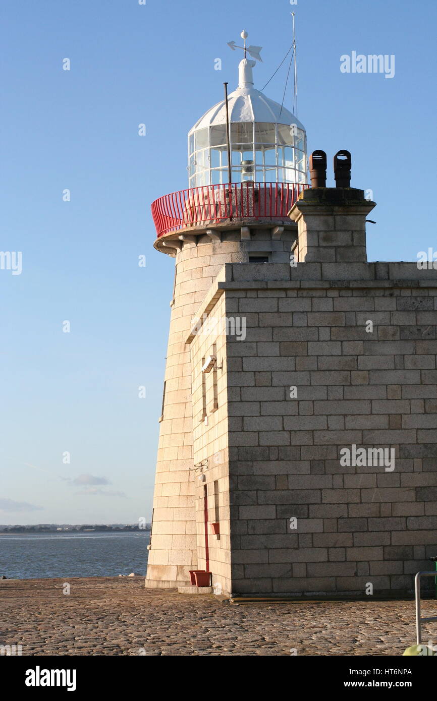 Howth lighthouse, Howth Harbour, Dublin Ireland Dublin bay, Howth , pier day out fishing fishing marine concept Stock Photo