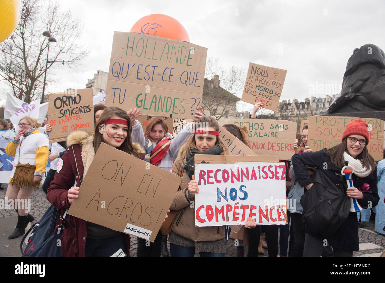National event in Paris: Health, social and public services Stock Photo