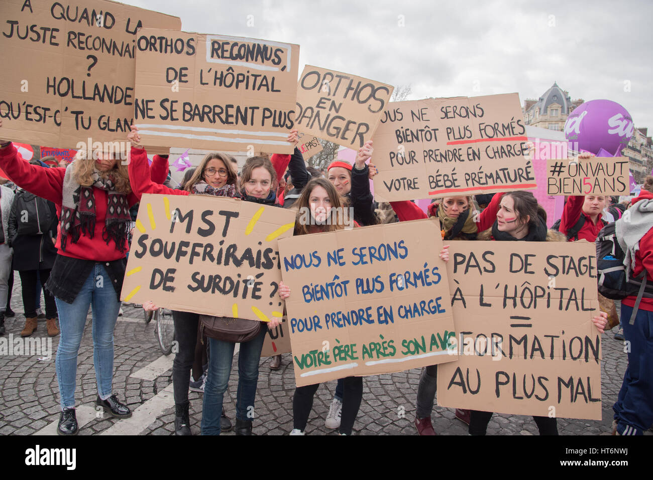 National event in Paris: Health, social and public services Stock Photo