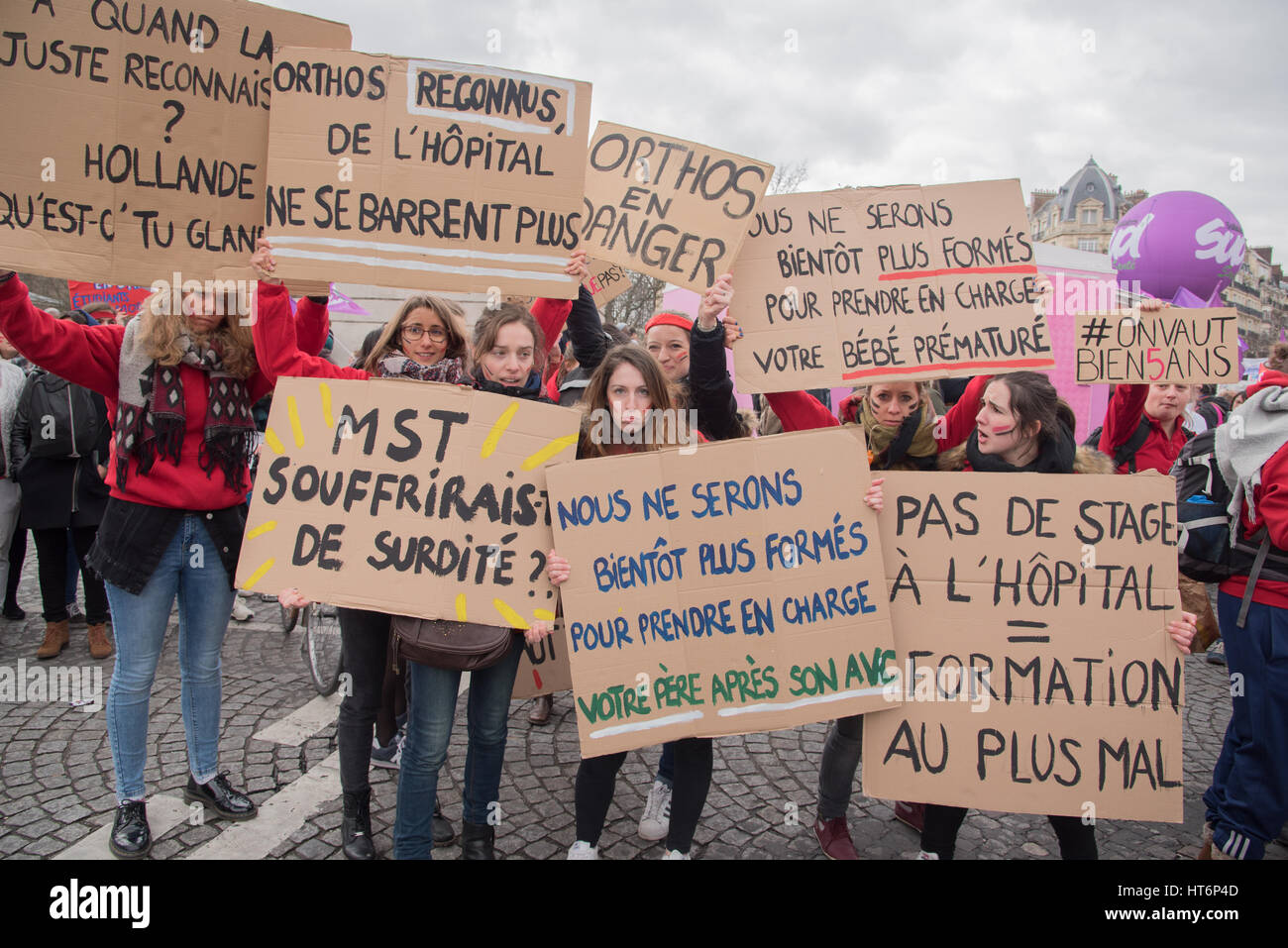 National event in Paris: Health, social and public services Stock Photo