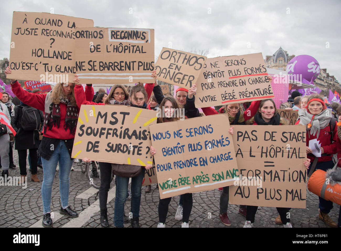 National event in Paris: Health, social and public services Stock Photo