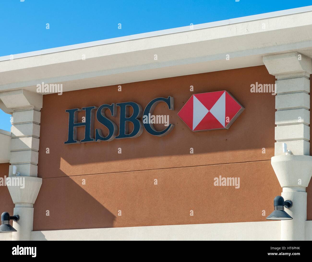 A HSBC Bank branch in Calgary, Alberta, Canada. Stock Photo