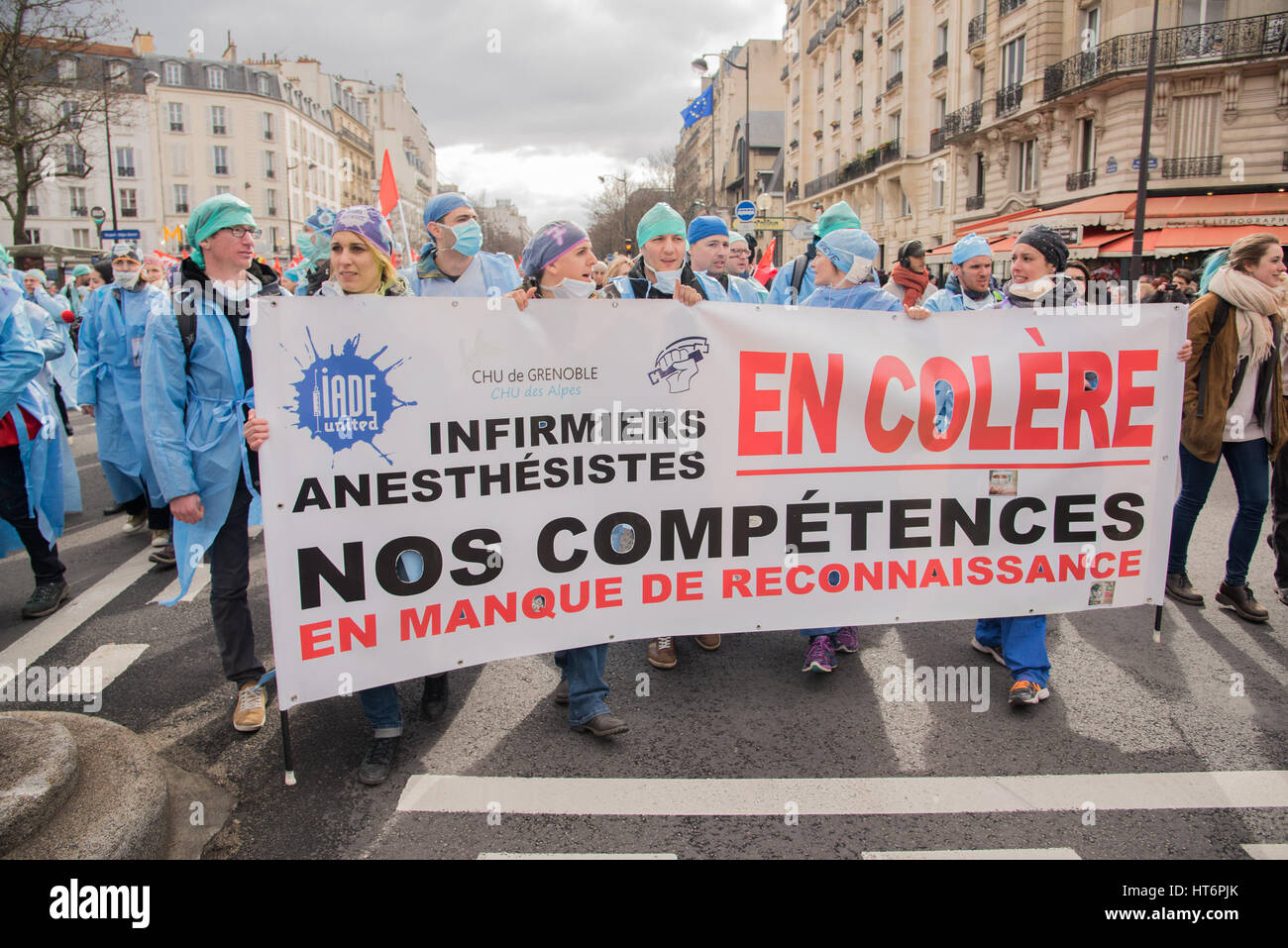 National event in Paris: Health, social and public services Stock Photo