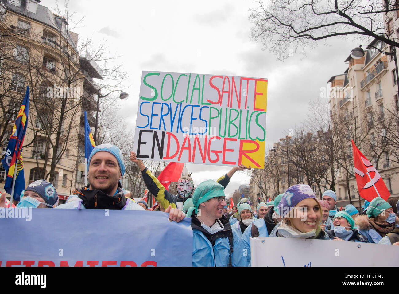 National event in Paris: Health, social and public services Stock Photo