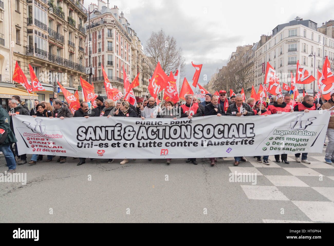 National event in Paris: Health, social and public services Stock Photo