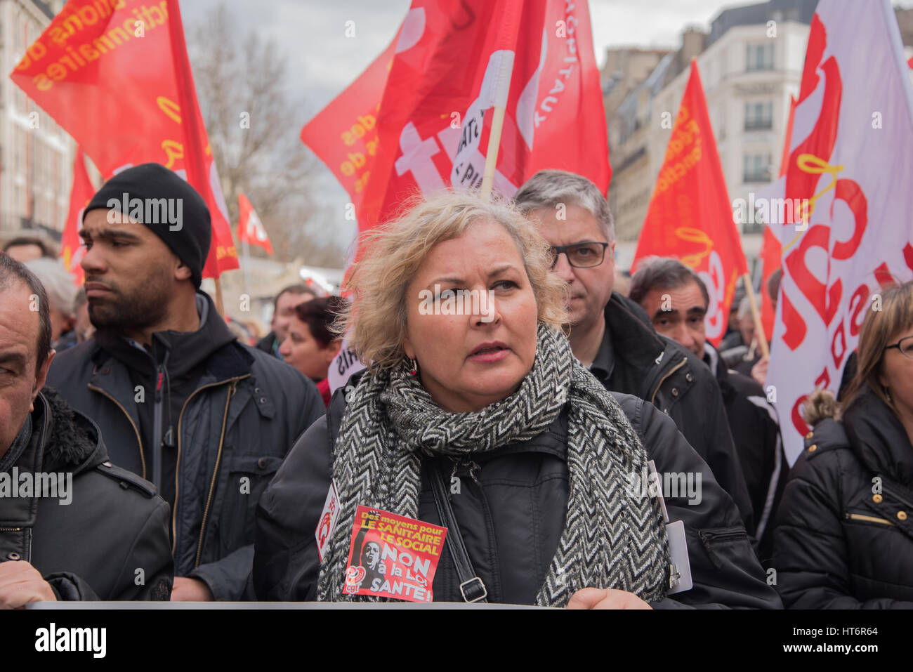 National event in Paris: Health, social and public services Stock Photo
