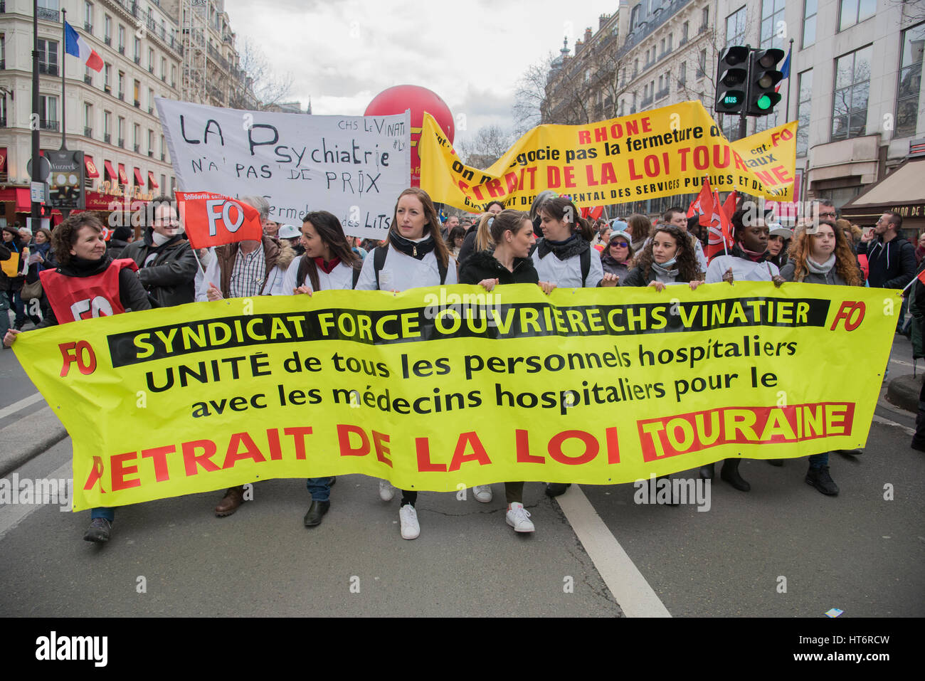 National event in Paris: Health, social and public services Stock Photo