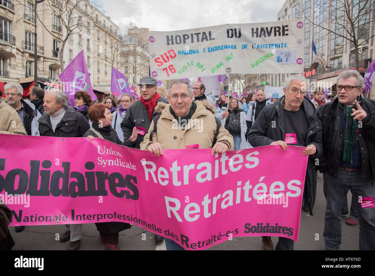 National event in Paris: Health, social and public services Stock Photo