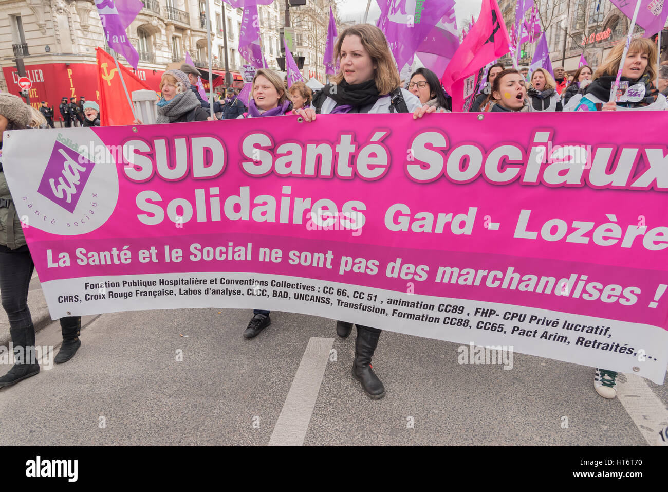 National event in Paris: Health, social and public services Stock Photo