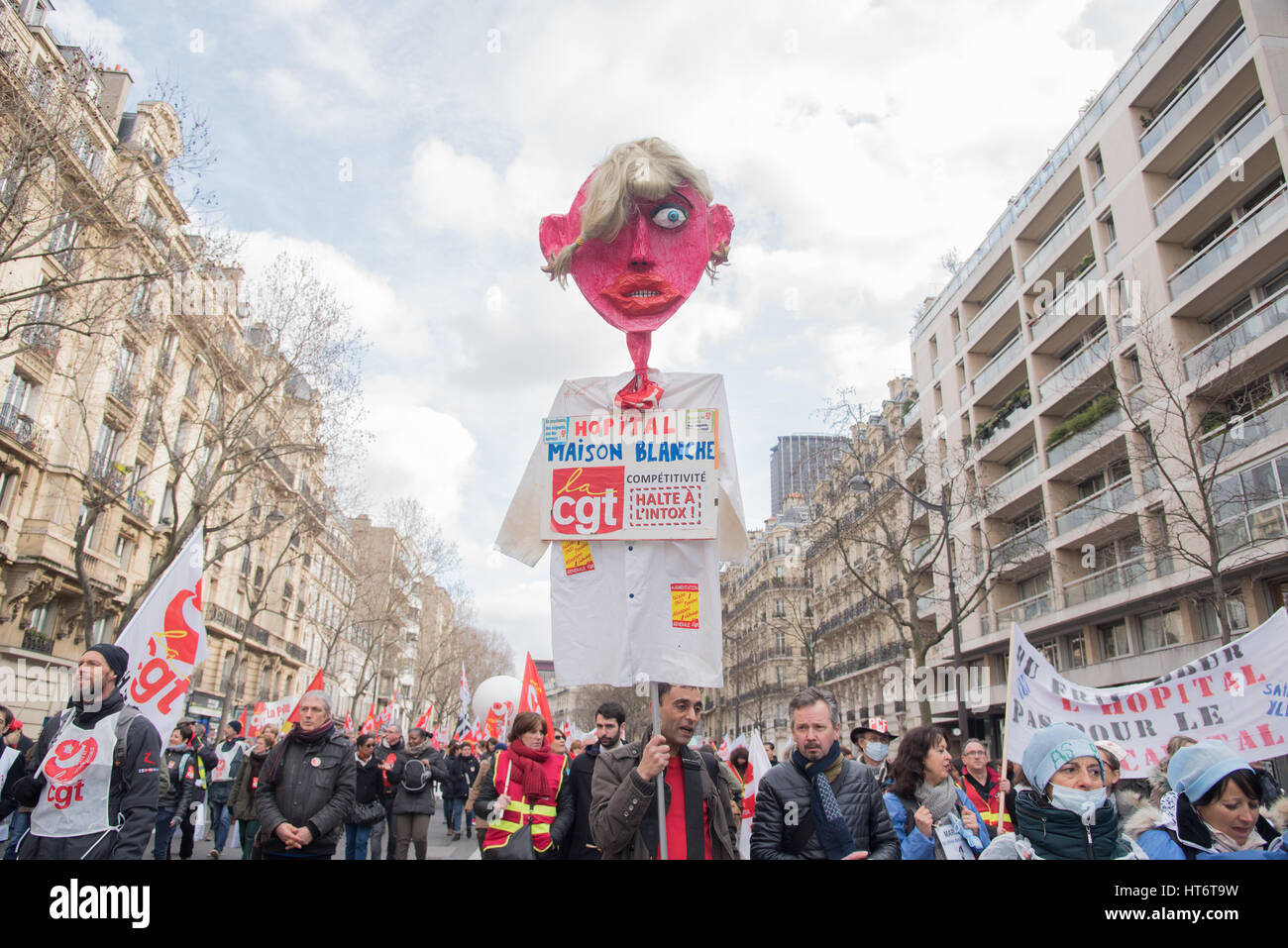 National event in Paris: Health, social and public services Stock Photo