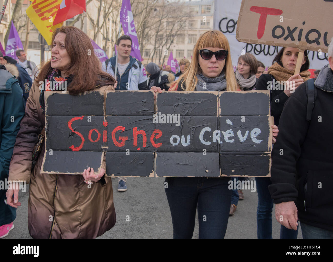 National event in Paris: Health, social and public services Stock Photo