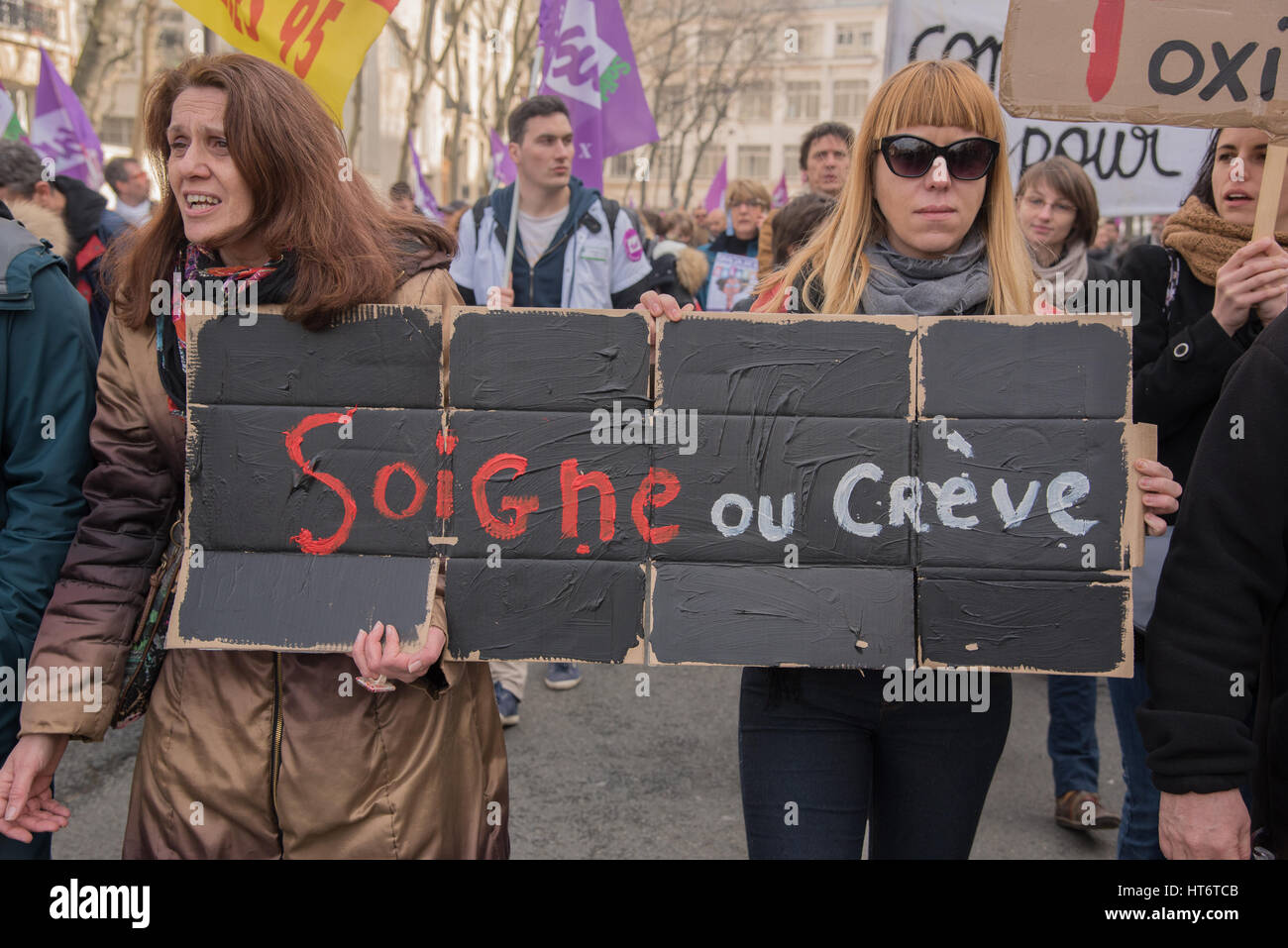 National event in Paris: Health, social and public services Stock Photo