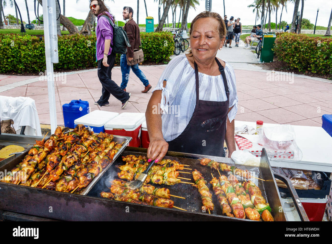 Miami Beach Florida Art Deco Weekend community festival vendor street