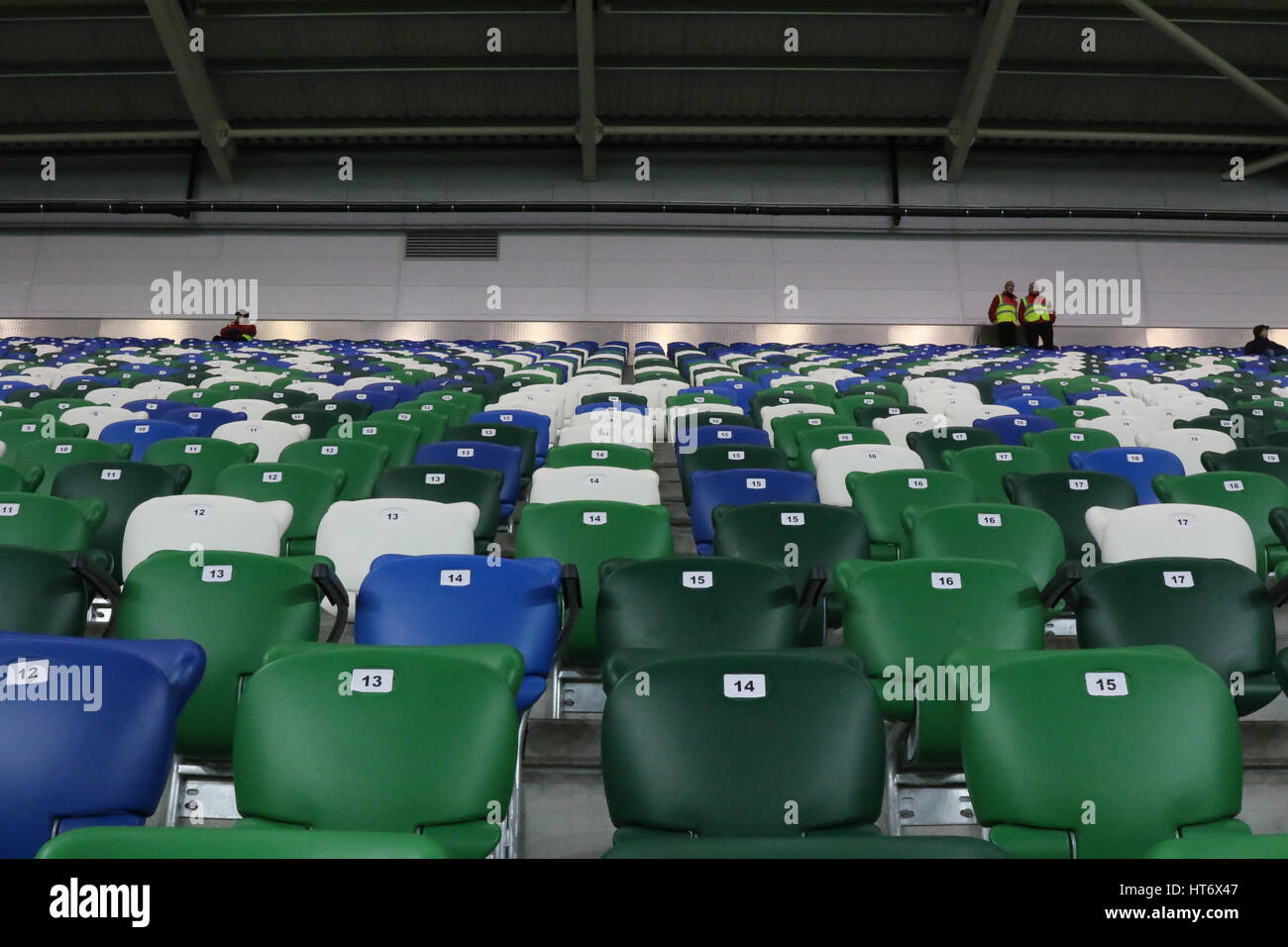 National Football Stadium at Windsor Park, Belfast. 15th November 2016. International Friendly - Northern Ireland 0 Croatia 3. The National Football Stadium at Windsor Park, Belfast, Northern Ireland. Kick-off was delayed due to a motorway accident (lorry shedding load) that caused traffic problems in the proximity of the ground. Stock Photo