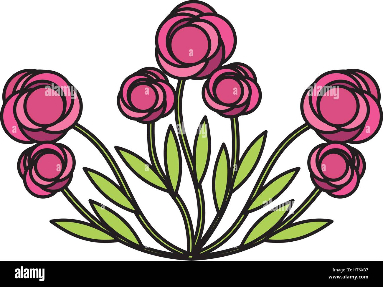 cute flower garden isolated icon Stock Vector Image & Art - Alamy