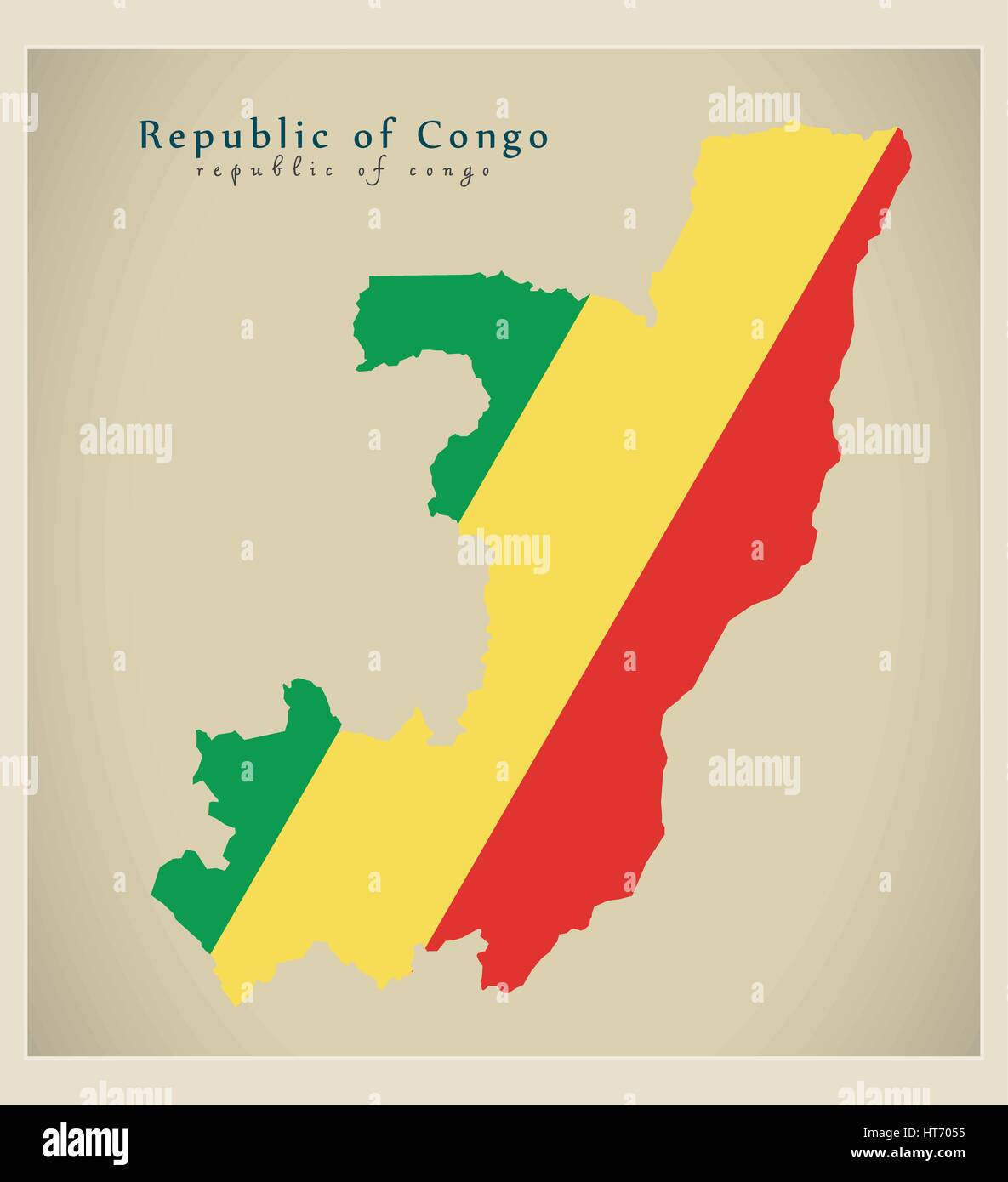 Modern Map - Republic of the Congo illustration silhouette Stock Vector ...