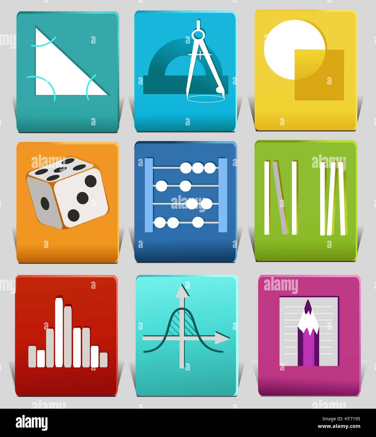 Math related symbols Stock Vector Image & Art Alamy