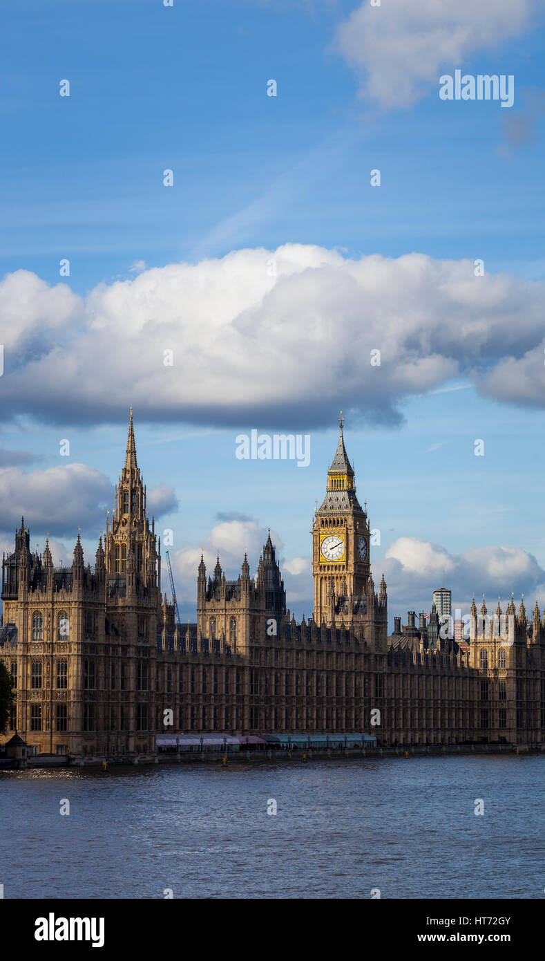 Palace of Westminster and Big Ben in London, England. Stock Photo