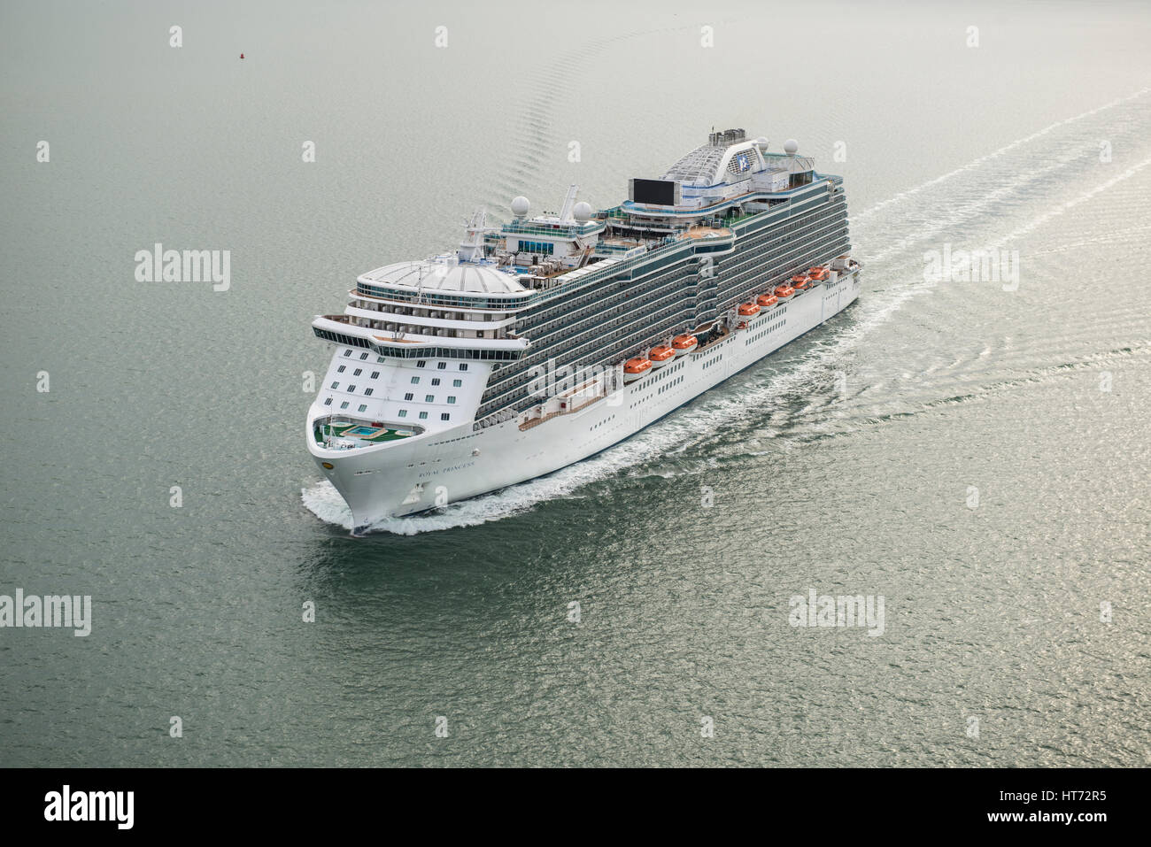 The Royal Princess sailing from Southampton, United Kingdom Stock Photo