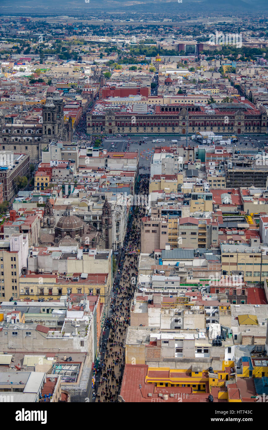 Aerial view of Mexico City - Mexico Stock Photo
