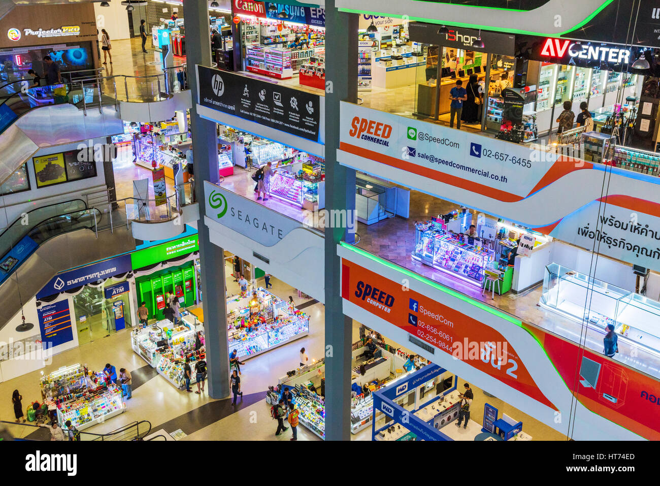 BANGKOK, THAILAND - JANUARY 30: This is Pantip Plaza electronics mall a well known electronics mall which stocks many major brands of consumer electro Stock Photo
