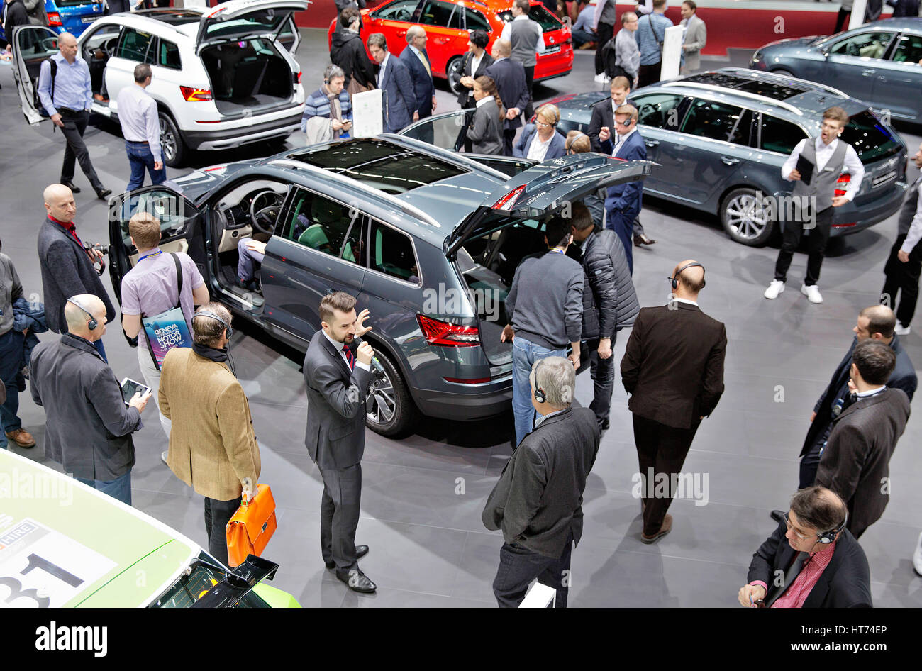 Skoda Auto, stand, exhibition Stock Photo Alamy