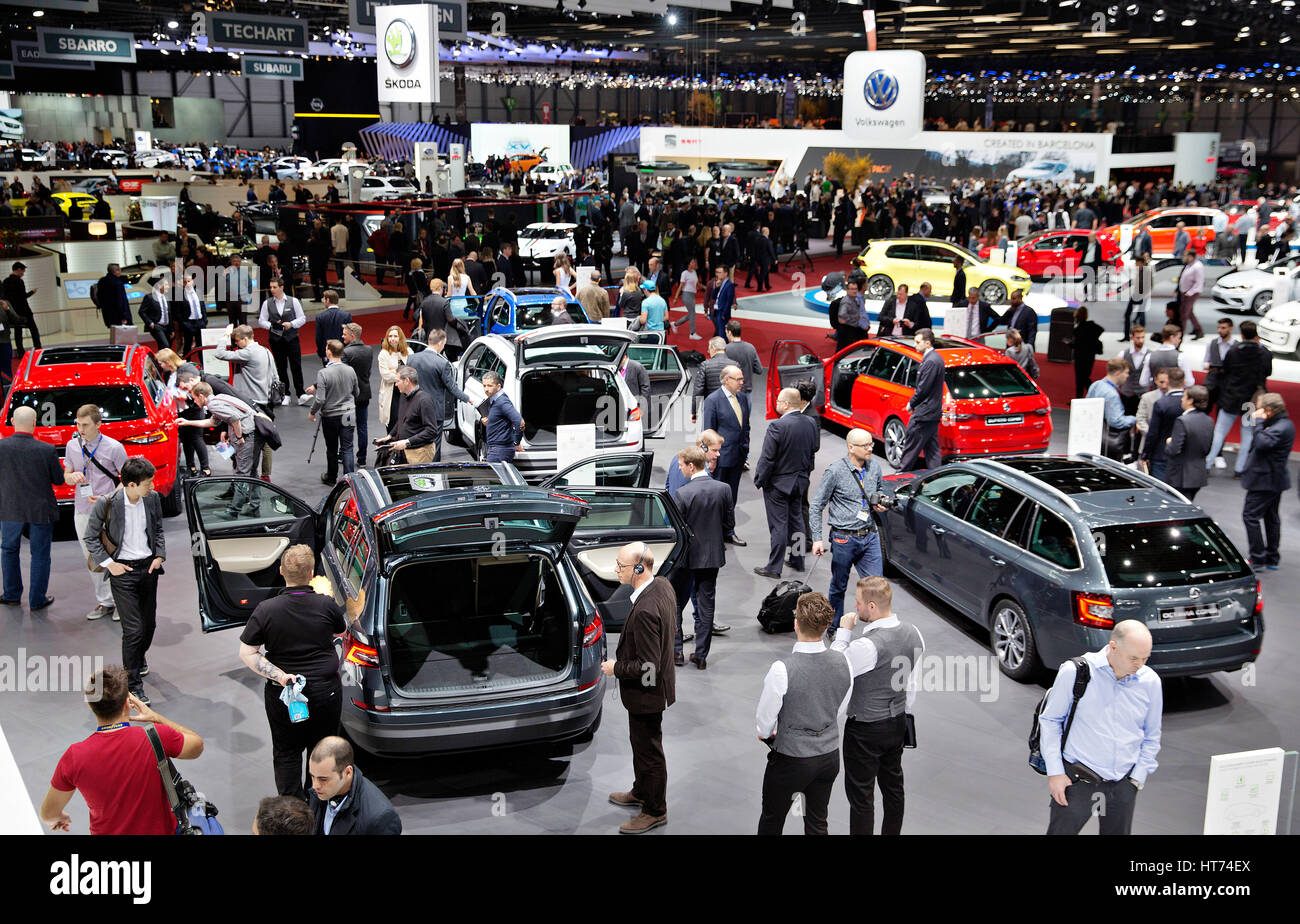Skoda Auto, stand, exhibition Stock Photo Alamy