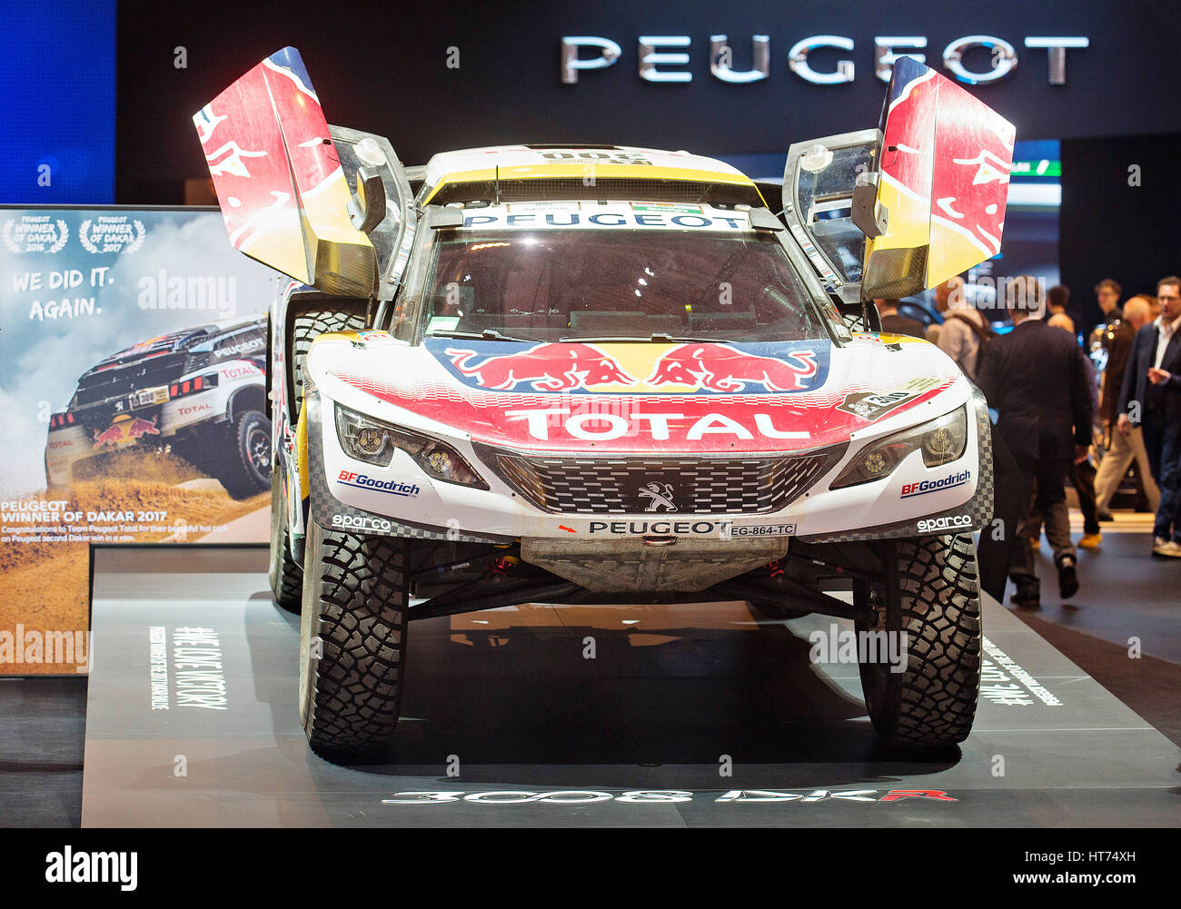 87th Geneva International Motor Show, Switzerland, Peugeot 3008, Dakar  Rallye Stock Photo - Alamy
