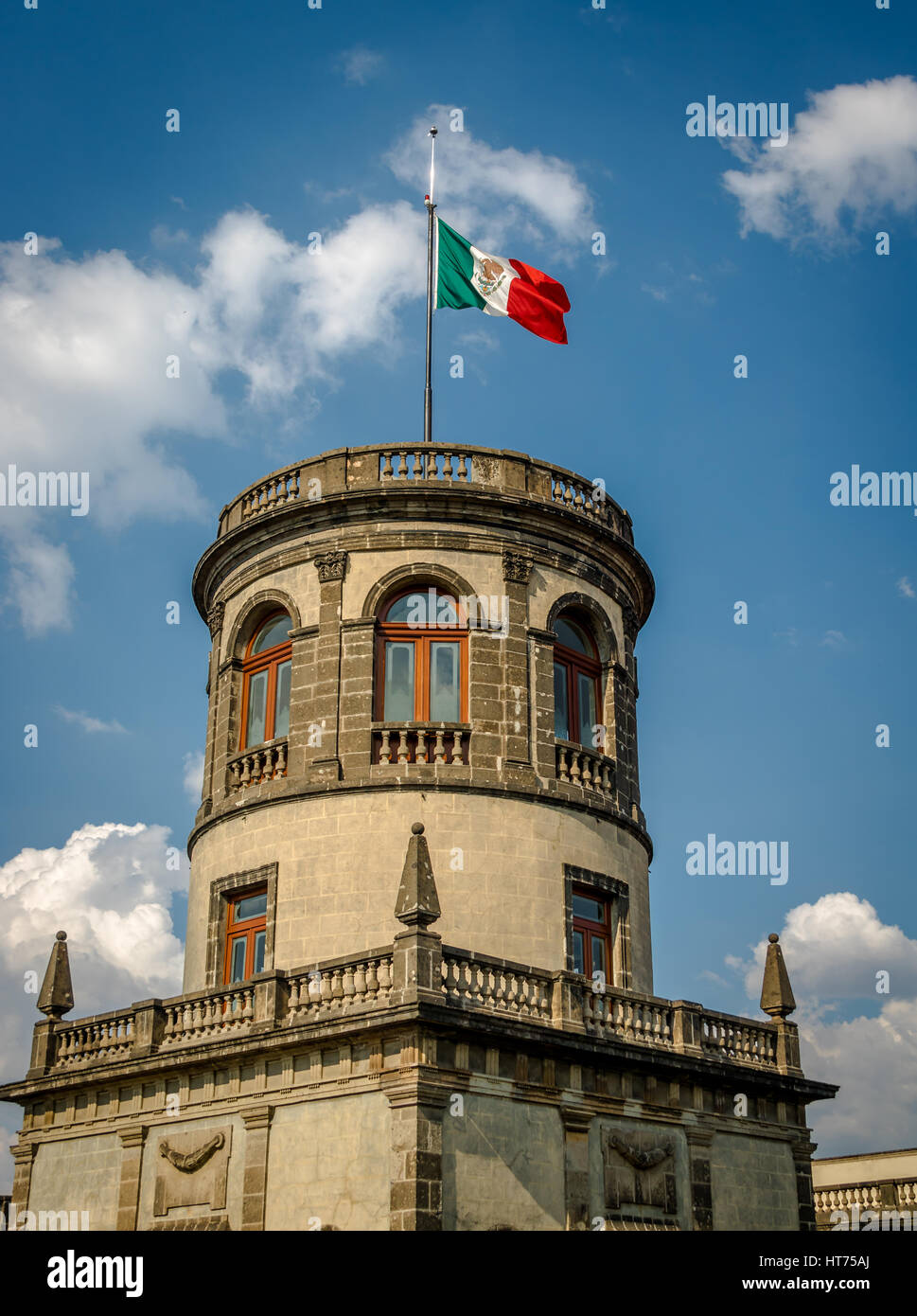 Chapultepec castle tower, Mexico city Stock Photo