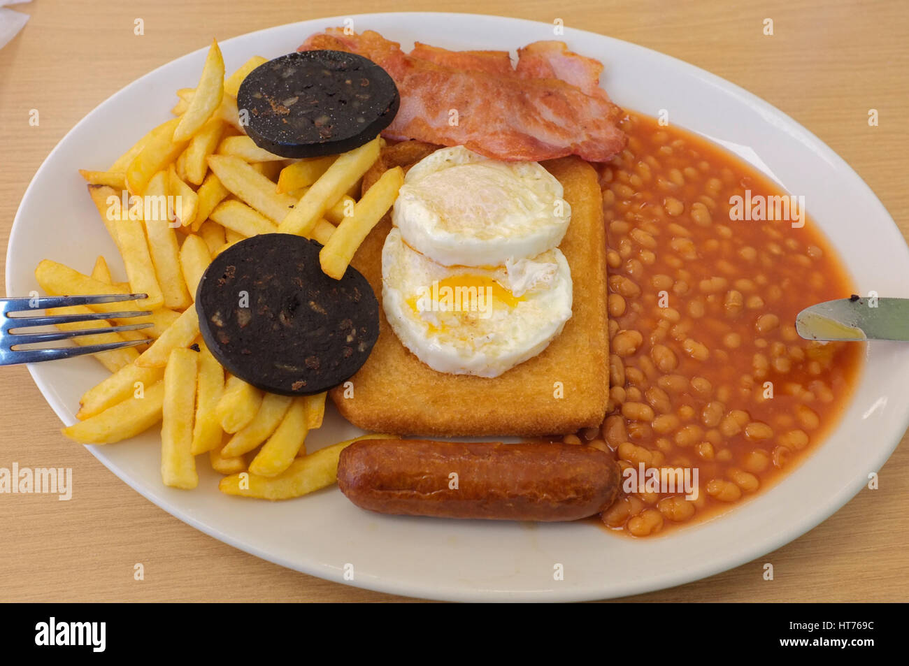 English fried breakfast Stock Photo