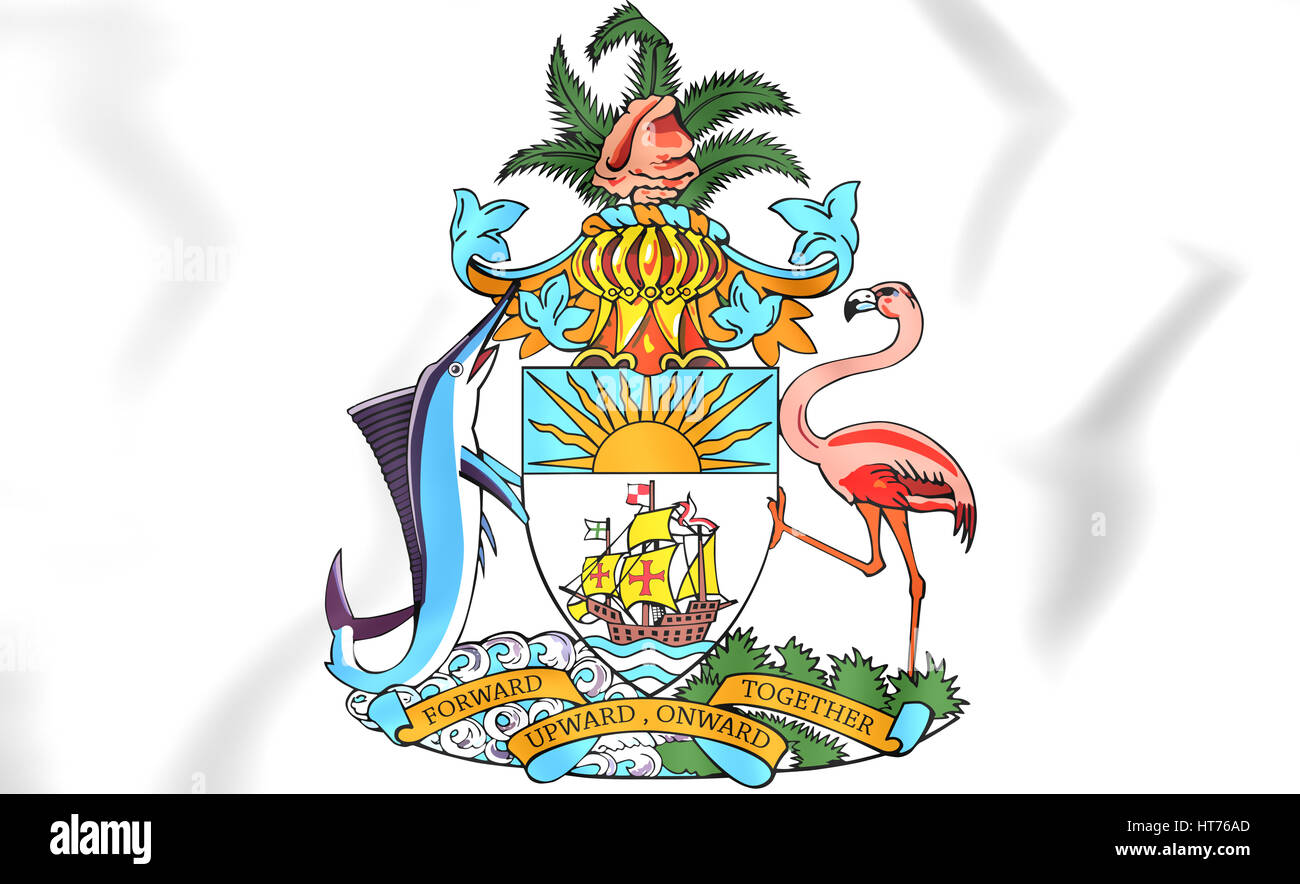 Bahamas Coat of Arms. 3D Illustration Stock Photo Alamy