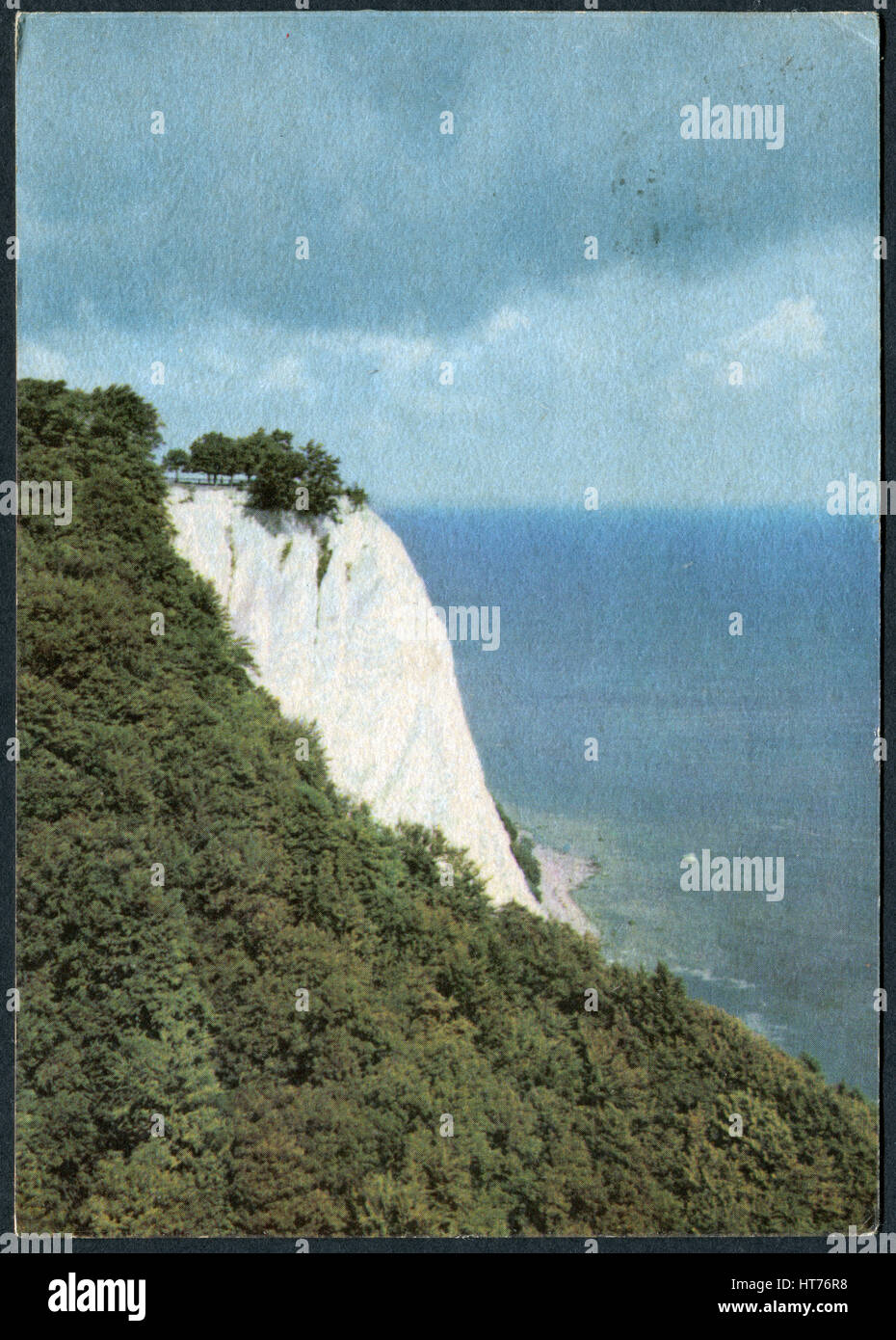 GERMANY - CIRCA 1966: A postcard printed in Germany, shows the Koenigsstuhl - seen from Victoria's View, Ruegen, circa 1966 Stock Photo