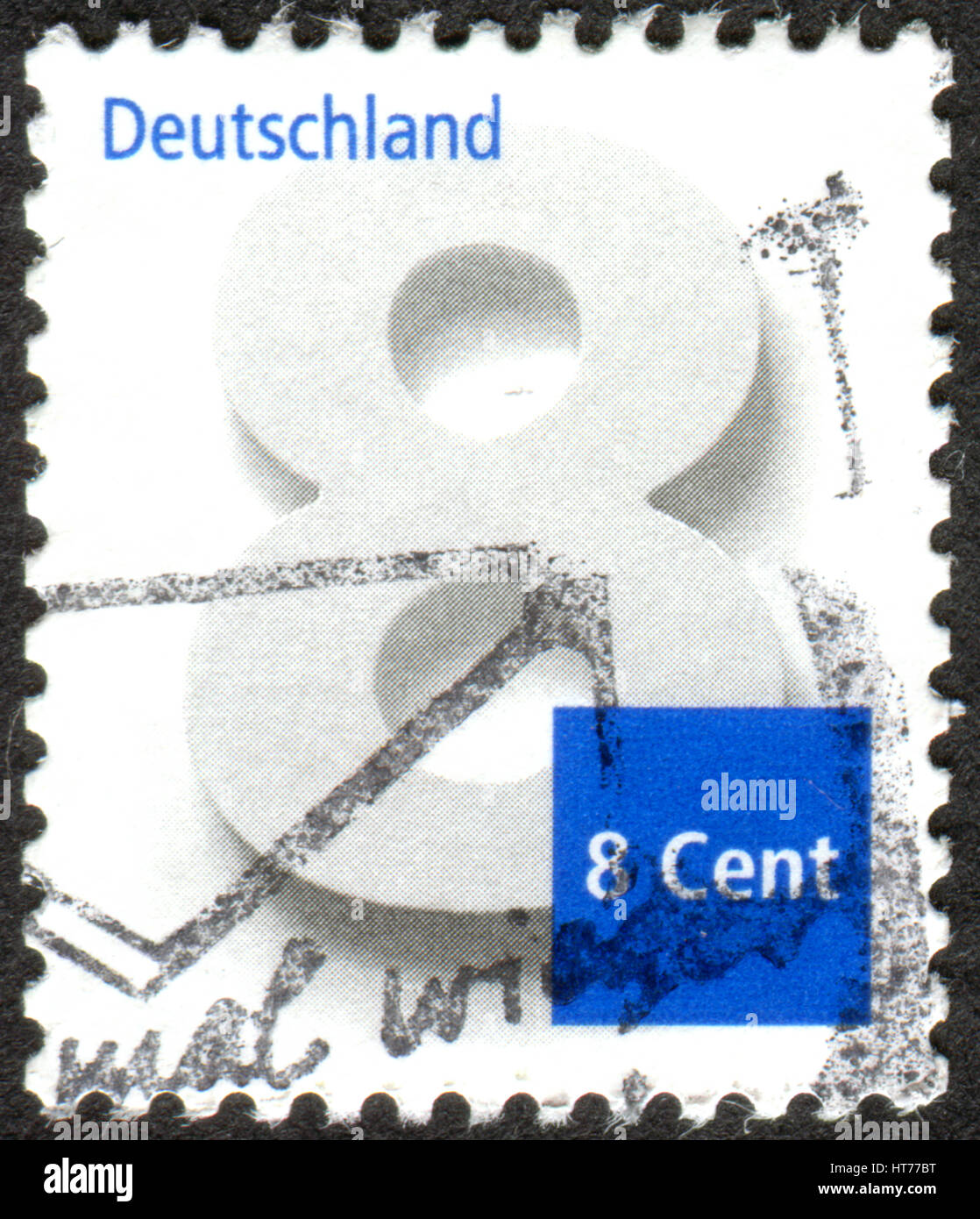 GERMANY CIRCA 2015 A stamp postage due printed in Germany