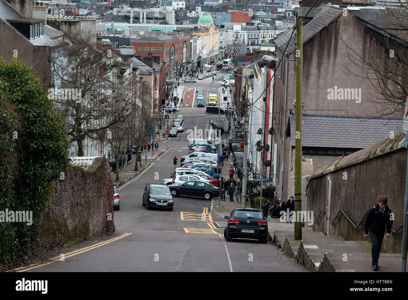 March 8th, 2017, Cork, Ireland View of downtown cork from St. Patrick