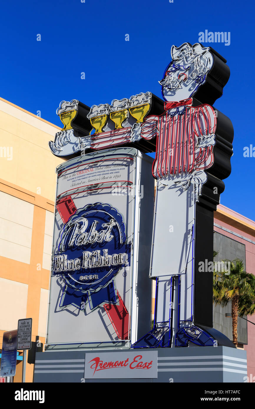 Neon sign Las Vegas Boulevard, Downtown District, Las Vegas, Nevada