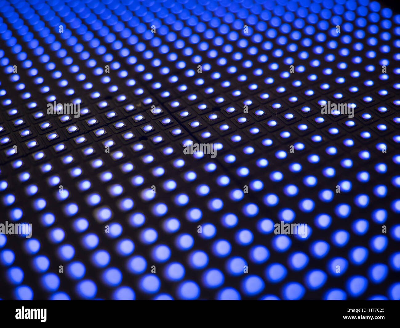 Blue LED panel close up Stock Photo