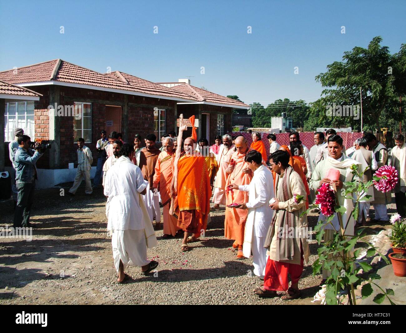 Swami Veda Bharati, Inaguration Function at AIMSIN, Swami Rama Sadhaka Grama Dhyana Gurukulam / Ashram, Rishikesh, India (Copyright © Saji Maramon) Stock Photo