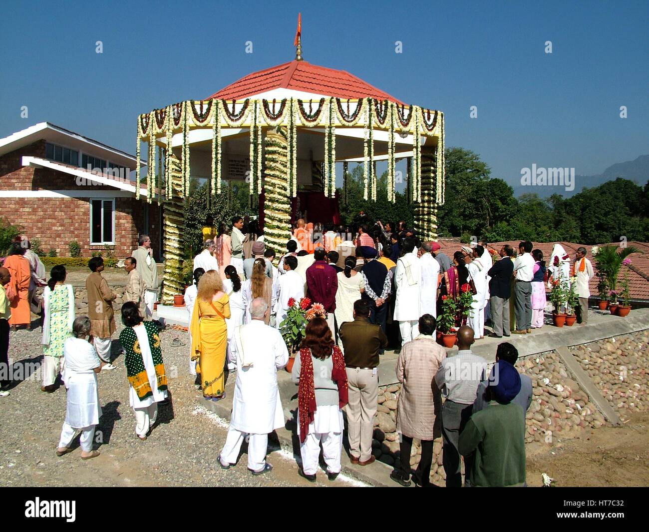 Swami Veda Bharati, Function at AIMSIN, Swami Rama Sadhaka Grama Dhyana Gurukulam / Ashram, Rishikesh, India (Copyright © Saji Maramon) Stock Photo