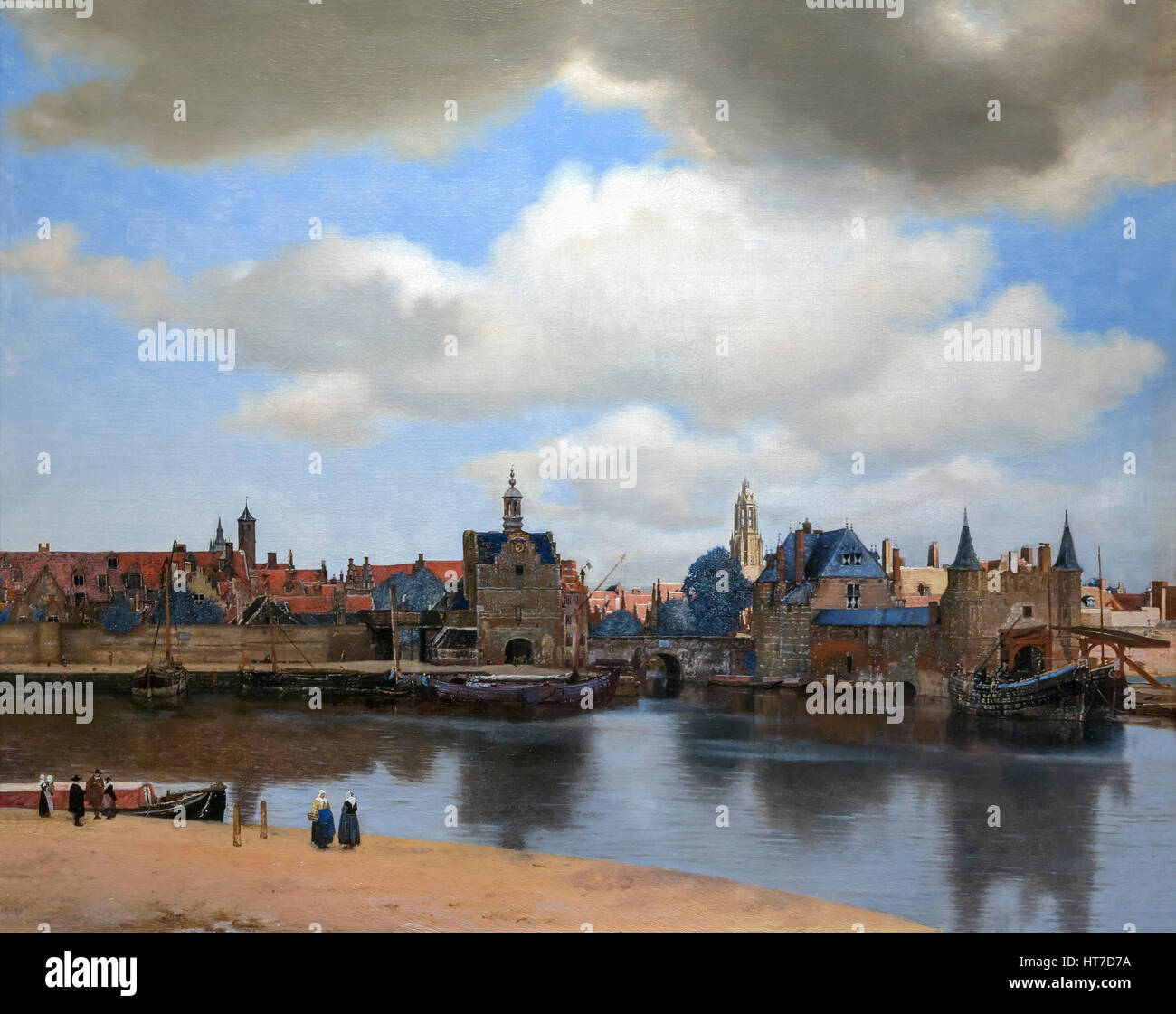 View of Delft, by Johannes Vermeer, circa 1660-1, Royal Art Gallery, Mauritshuis Museum, The Hague, Netherlands, Europe Stock Photo