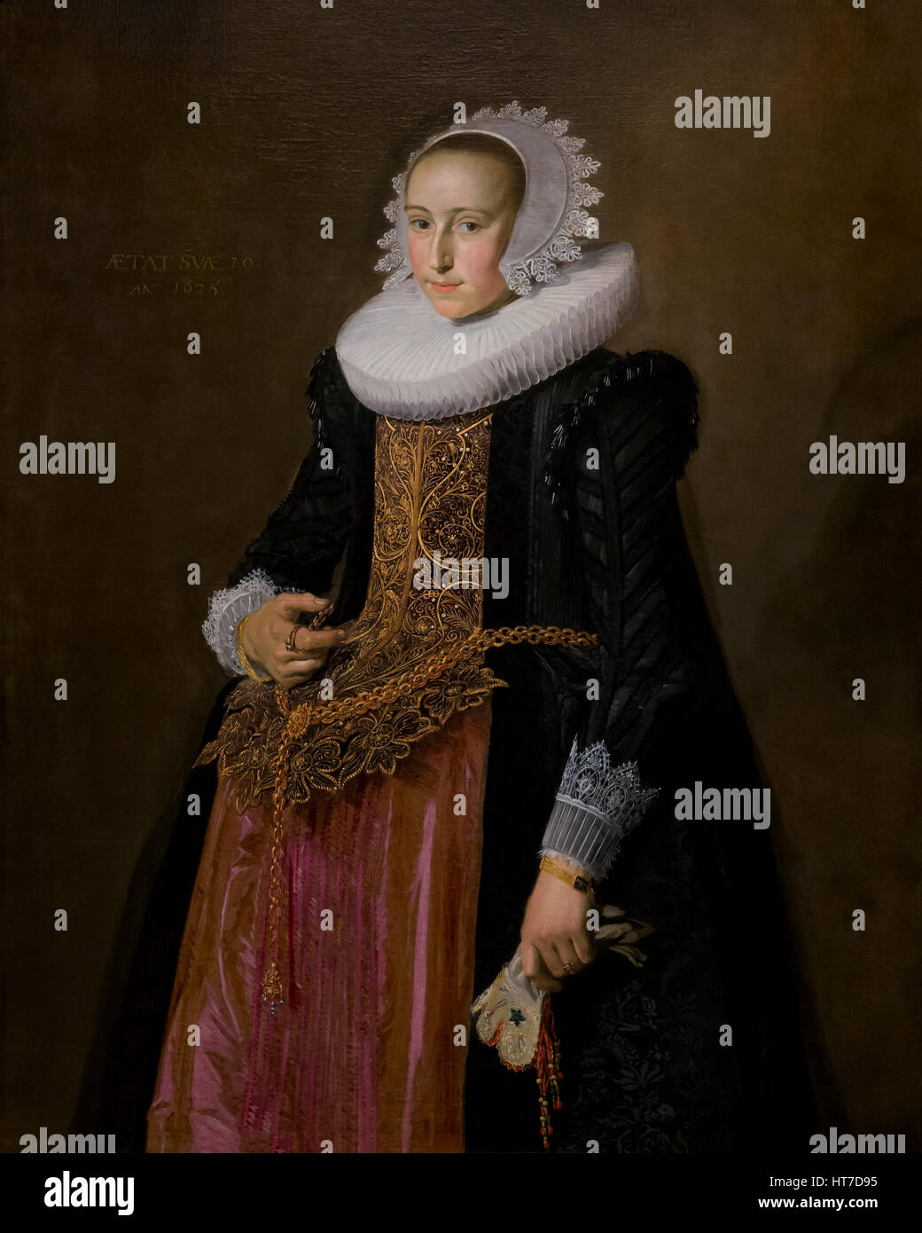 Portrait of Aletta Hanemans, by Frans Hals, 1625, Royal Art Gallery, Mauritshuis Museum, The Hague, Netherlands, Europe Stock Photo